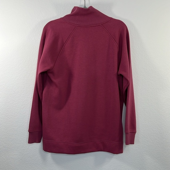 Athleta Cozy Karma Side‎ Zip Funnel Neck Victorian Berry size Medium - Picture 3 of 11